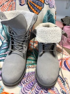 Timberland Gray Suede Lace-Up Boot